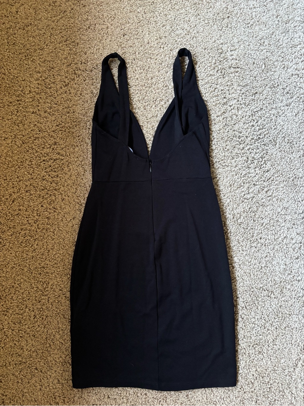 Lulu's Black Plunging Mini Sheath Dress - Picture 3 of 3